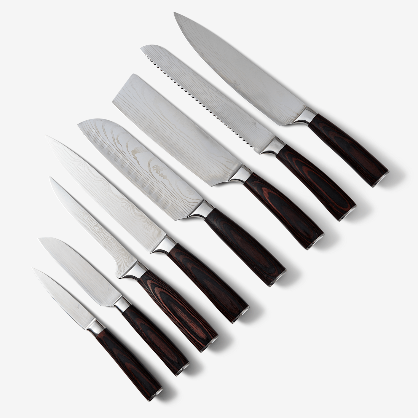 Vertoku Stainless Steel Kitchen Knives Set of 8 Bespoke Post